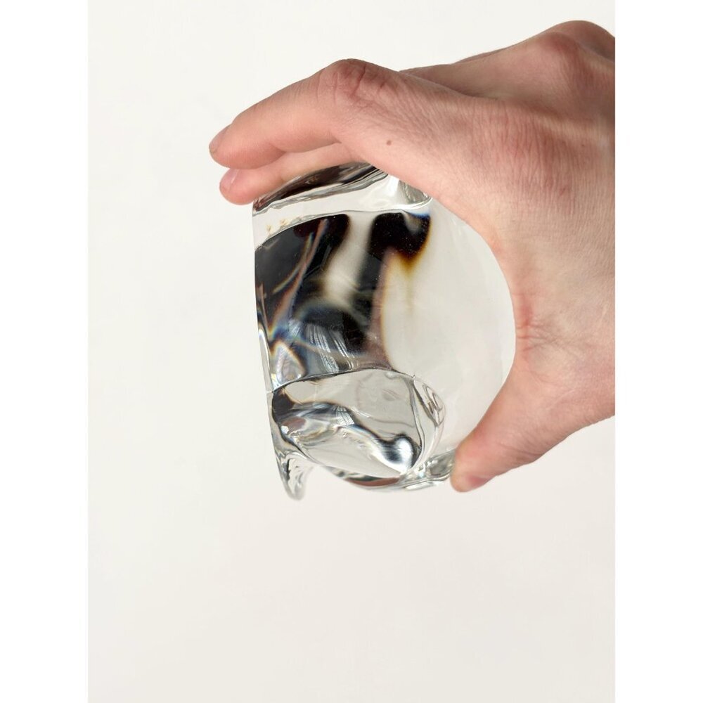 Vintage Clear Glass Handmade Frog Shaped Paperweight or Decorative Figure - Picture 8 of 11